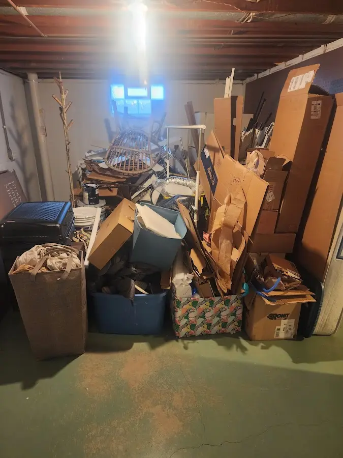 Roll-off dumpster container at job site for 15 Yard Dumpster Rental in Emerald Lake Hills